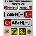 Çınar Extreme TR AB rH - Reflektif Kan Grubu Seti Sticker