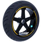 Çınar Extreme Yaldızlı Gold 4 Parçalı Keskin Jant Şeridi Sticker
