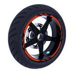 Çınar Extreme Yarış Bayraklı Floresan Turuncu Jant Şeridi Sticker