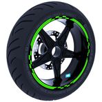 Çınar Extreme Yarış Bayraklı Floresan Yeşil Jant Şeridi Sticker