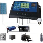Çınar Hobi 30 Amper Solar Akü Şarj Kontrol Cihazı 12V-24V Jel Sulu Kuru Akü Uyumlu
