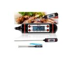 Çınar Hobi Yemek Sıcaklık Isı Ölçer LCD Dijital Gıda Termometre Metal Proplu Sıcaklık Ölçer