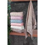 Çınar Jakarlı 6’Lı Kadife Pamuklu El Ve Yüz Havlu Seti 50X90 Cm - 04557 - Karışık Renkli