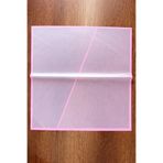 ÇINARASYADAHOME Şeffaf Pembe Çizgili Pembe Kenarlı Buket Ambalaj Kağıdı Modern & Minimal Tasarım 57x57 4 Adet