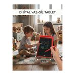 çınaroğlu avm 10 İNC Dijital Kalemli Çizim Yazı Tahtası Not Yazma Eğitim Tableti Writing Tablet Kırmızı