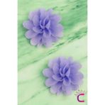 Cinderella 2'li Chiffon Flower Kız Çocuk Toka Seti Lila - Çiçekli Bebek Çocuk Saç Tokası Çıtçıtlı Pens Toka