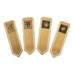 Cinereplicas Game of Thrones - Targaryen, Stark, Lannister ve Baratheon 4'lü metal kitap ayracı seti, her biri 10 x 3 cm, resmi lisanslı