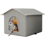 Cingo Açık Su Geçirmez ve Soğuk Sokak Kedi Evi Kedi Yatağı (Yurt Dışından) - Gri