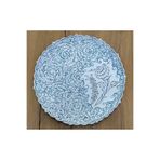 Çini İznik SiriuS 30 cm çapında klasik gül ve haliç deseni tahrirli tabak