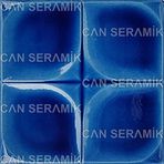 Çini Karo Kabartmalı Kobalt (13*13 Cm.) 5'li 1 Paket - Can Seramik