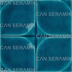 Çini Karo Kabartmalı Lacivert (13*13 Cm.) 5'li 1 Paket - Can Seramik