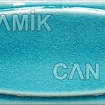 Çini Karo Kabartmalı Turkuaz Bambu (7*21 Cm.) 5'li 1 Paket - Can Seramik