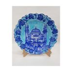 Çini Sultan -25 Cm El Emeği Desenli Duvar Tabağı