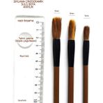 Çini Tahrir, Seramik Sırlama Fırça Seti, Seramik Boyama, Çini, Vazo, Resim, Brush-Set 3 Parça - Çok Renkli