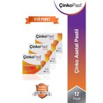 Çinkopast Portakallı Pastil, Çinko Asetat, C Vitamini, İhlamur ve Bal, 3'lü Set (36 Pastil)