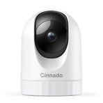 Cinnado Ev Güvenliği için Güvenlik Kamerası Kapalı-2K 360° WiFi Kameralar, Evcil Hayvan/Köpek/Bebek Kamerası, Telefon uygulaması, 2 Yönlü Ses, Gece Görüşü, 24/7 SD Kart Depolama, Alexa ve Google Home