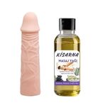 Cinsel İlişki Oyuncakları Penis Uzatıcı Kılıf 6 Cm Dolgulu Masaj Yağ Hediyeli