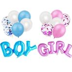 Cinsiyet Partisi Girl Boy Mavi Pembe Konfetili Balon Demeti