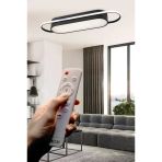 Cio Modern Led Avize Plafonyer Üç Renkli Siyah Renkli Kumandalı