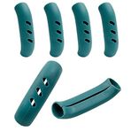 Cionyce 6 paket silikagel Pot kolu kapakları 3 inç kapak kolu kapakları yeşil kolu tutucu kavrama ısı yalıtım kolu kapağı için tava, Pot