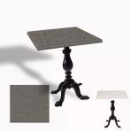 Çipa 1001 Döküm Ayak Kare Masa 60X60 Cm - (Werzalit, Wermodin Ve Allzalit Tabla) - Twister