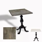 Çipa 1001 Döküm Ayak Kare Masa 70X70 Cm - (Werzalit, Wermodin Ve Allzalit Tabla) - Old Pine