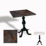 Çipa 1001 Döküm Ayak Kare Masa 80X80 Cm - (Werzalit, Wermodin Ve Allzalit Tabla) - Metalic Oxid 3