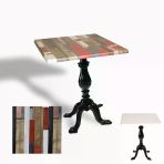 Çipa 1001 Döküm Ayak Kare Masa 80X80 Cm - (Werzalit, Wermodin Ve Allzalit Tabla) - Redwood