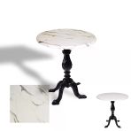 Çipa 1001 Döküm Ayak Yuvarlak Masa Çap 70Cm - (Werzalit, Wermodin Ve Allzalit Tabla) - Afyon Mermer