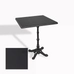 Çipa 1002 Döküm Ayak Kare Masa 60X60 Cm - (Werzalit, Wermodin Ve Allzalit Tabla) - Siyah