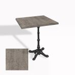 Çipa 1002 Döküm Ayak Kare Masa 70X70 Cm - (Werzalit, Wermodin Ve Allzalit Tabla) - Kahve Oxid