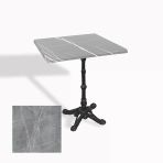 Çipa 1002 Döküm Ayak Kare Masa 80X80 Cm - (Werzalit, Wermodin Ve Allzalit Tabla) - Light Temperado
