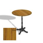Çipa 1002 Döküm Ayak Yuvarlak Masa Çap 70Cm - (Werzalit, Wermodin Ve Allzalit Tabla) - Real Teak