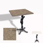 Çipa 1003 Döküm Ayak Kare Masa 80X80 Cm - (Werzalit, Wermodin Ve Allzalit Tabla) - Edgy Wood