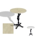 Çipa 1003 Döküm Ayak Yuvarlak Masa Çap 60Cm - (Werzalit, Wermodin Ve Allzalit Tabla) - Golden Marble