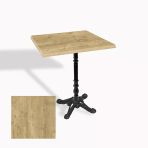 Çipa 1004 Döküm Ayak Kare Masa 70X70 Cm - (Werzalit, Wermodin Ve Allzalit Tabla) - Avalone Pine