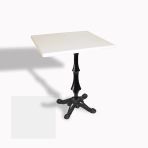 Çipa 1012 Döküm Ayak Kare Masa 70X70 Cm - (Werzalit, Wermodin Ve Allzalit Tabla) - Beyaz
