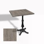 Çipa 1012 Döküm Ayak Kare Masa 80X80 Cm - (Werzalit, Wermodin Ve Allzalit Tabla) - Kahve Oxid