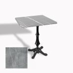 Çipa 1012 Döküm Ayak Kare Masa 80X80 Cm - (Werzalit, Wermodin Ve Allzalit Tabla) - Light Temperado