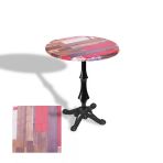Çipa 1012 Döküm Ayak Yuvarlak Masa Çap 90Cm - (Werzalit, Wermodin Ve Allzalit Tabla) - Redwood