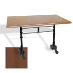 Çipa 3002 Döküm Ayak Masa 70X120 Cm - (Werzalit, Wermodin Ve Allzalit Tabla) - Koyu Ahşap