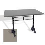 Çipa 3002 Döküm Ayak Masa 80X120 Cm - (Werzalit, Wermodin Ve Allzalit Tabla) - Koyu Gri