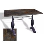 Çipa 3011 Döküm Ayak Masa 80X120 Cm - (Werzalit, Wermodin Ve Allzalit Tabla) - Metalic Oxid 3