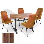 Çipa - Çırağan Mutfak Masa Takımı - 80X120 (Werzalit, Wermodin Ve Allzalit Tabla) - (Indiana Wood - Kiremit)
