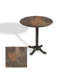 Çipa Döküm Ayak Yuvarlak Masa Çap 90Cm - (Werzalit, Wermodin Ve Allzalit Tabla) - Metalic Oxid 1