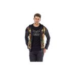 Cipo & Baxx Cipo&Baxx C44610 Deri Kollu Kapşonlu Baskılı Siyah Erkek Ceket - M