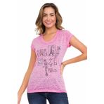 Cipo & Baxx Taşlı Desenli Pembe Tişört WT344