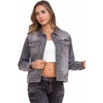 Cipo & Baxx WJ206 Vintage Yırtıklı Gri Kot Ceket - XL