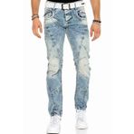 Cipo&Baxx C-0894A Mavi Dikişli Eskitilmiş Erkek Kot Pantolon