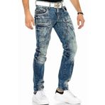 Cipo&Baxx CD391 Mavi Dikiş Detaylı Rahat Kesim Erkek Kot Pantolon